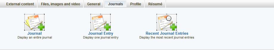 Journals You can create more than one journal within Mahara and you can choose what to add to