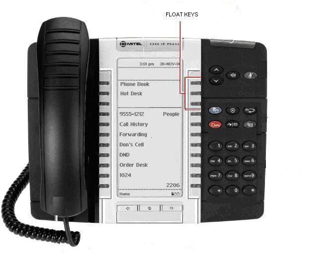 Float Keys (5340 IP Phone) The 5340 IP Phone offers 48 programmable multi-function keys for one-touch feature access. You can program three of these keys as float keys.