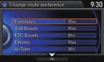 View Routes: Choose one of three routes. Quick Reference Guide - d Enter the name of your destination street.