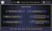Voice Help This navigation system comes with voice help, which shows you what command to say when using the voice command