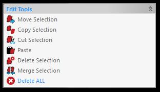 Edit Tools Move Selection Click this tool to the move the currently selected object(s) to a new location.