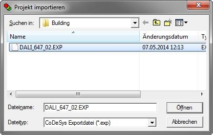 8 Visualization 6 Visualization 6.1 Importing Visualization. 1) Import the DALI_647_02.EXP import file (Project > Import).
