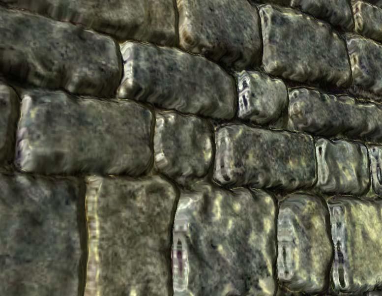 May be this brick wall looks pretty, but parallax mapping shows that type of artifacts (texture doubling) on