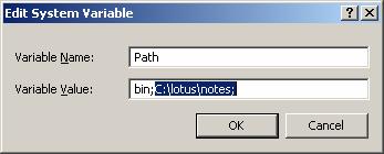 the path system variable.