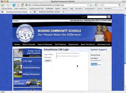 Click the House to the left of the url bar in Firefox, and you ll go to the Reading Schools web content manager login page. Your user login name is your readingschools email address.
