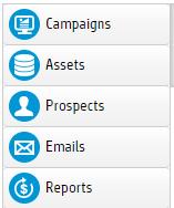 In the Campaigns area, campaigns can be searched, viewed and launched 3.