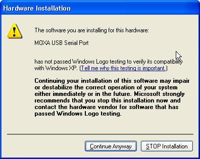 The installation wizard will search for the correct drivers.