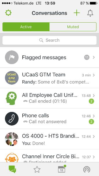 Circuit at a glance Mobile client ios Profile settings Create new conversation Make a phone call Create a