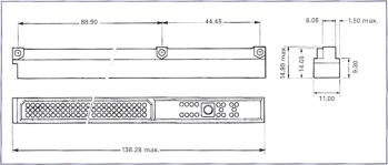 Insulators THREE ROW - STYLE HDT Shrouded Male Half 88.90 44.45 6.05 1.5 MAX 14.90 max 14.05 9.30 11.
