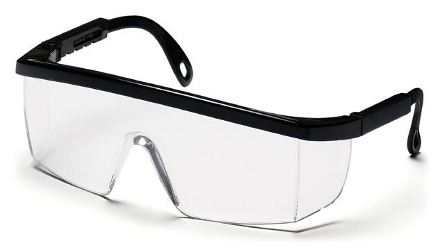 CLASSIC ProGuard 801 Series - Safety Glasses Wrap-around design and scratch resistant polycarbonate lens. Adjustable lock-in temples; one size fits all 7334B Clear Lens/Black Frame 12/ctn.; 12 ctn.