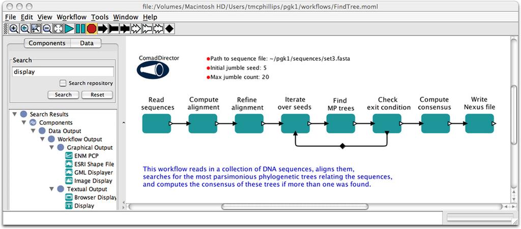2 T. McPhillips et al. / Future Generation Computer Systems ( ) Fig. 1. A phylogenetics workflow implemented in the Kepler system.
