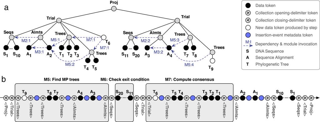 6 T. McPhillips et al. / Future Generation Computer Systems ( ) Fig. 3. An intermediate snapshot of a run of the comad phylogenetics workflow of Fig.