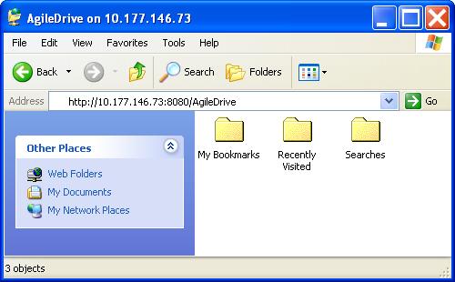 The Agile Drive Folders window opens up.