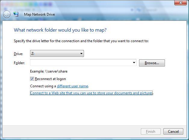 Agile Drive User Guide The Map Network Drive wizard window opens up. 3.