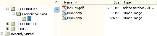 Chapter 3: Using the Agile Drive Screen 4: Earlier/older Version Folder - '1' 5. Now go back to FOLDER00947, which is the 'latest' version.