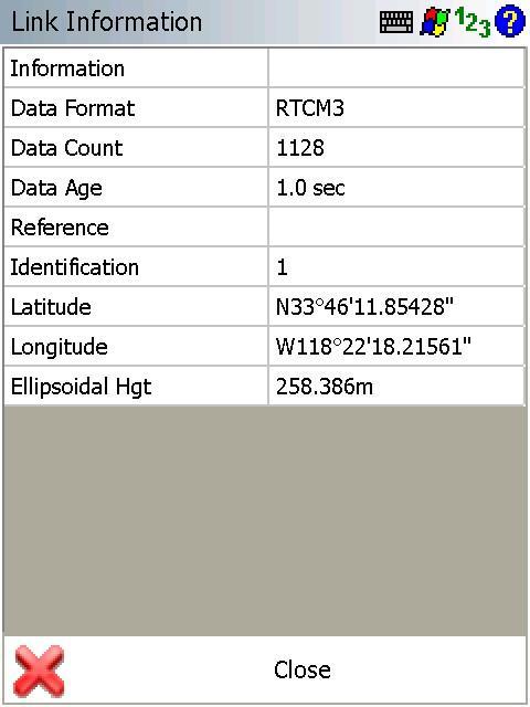 View Data Age to confirm RTK corrections are