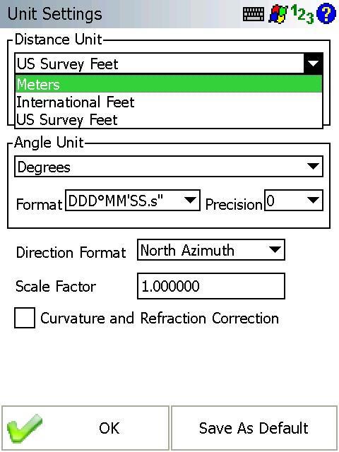 2.2.3. Unit Settings Select the desired Distance Unit for the project.