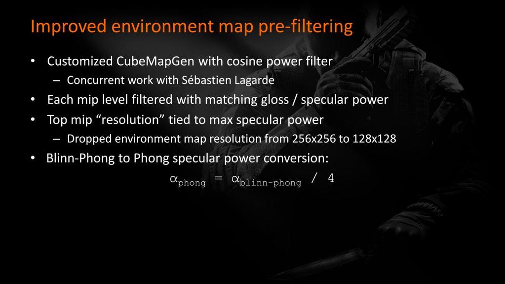 The Black Ops pre-filtering used a Gaussian, which was not