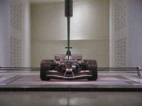 Wind Tunnel testing of scale model Courtesy of CRP Technology