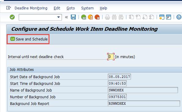 As the job SAP_WORKFLOW_PUSH_NOTIFICATION is scheduled by default, I will explain how to schedule the job SWWDHEX. 1.