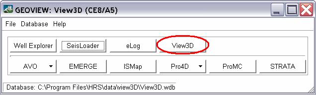 4 VIEW3D Starting View3D Now that the database has been opened in GEOVIEW, we are ready to start the
