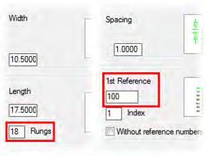 In the Drawing Properties dialog box, Drawing Format tab, under Ladder Defaults, do the following: Click Vertical. For Spacing, enter 1.0. For Width, enter 10.5. Click OK.