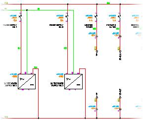 Select the two vertical wires attached to the power supplies: wire numbers 05.1 and 05.2. Press ENTER.