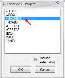 3. Select the desired label from the list. Text is transferred into the Insert/Edit Component dialog box.