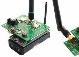 It is possible to transmit packets with the TX module on the main board but that is nore performed as more reliable packet transmission can typically be achieved with the transceiver on the sensor
