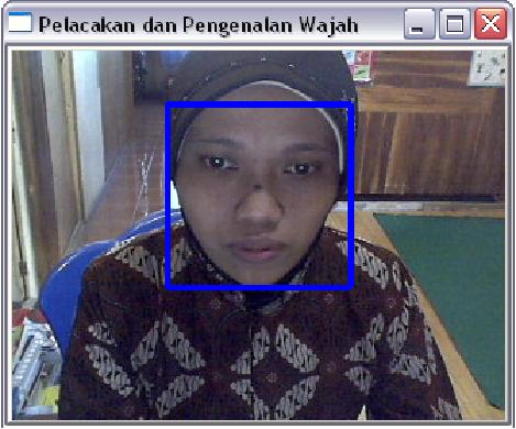 front face tracking. Process of face tracking with classifier file xml was shown at Fig. 1 and Interface of face tracking software can be seen at Fig. 2.