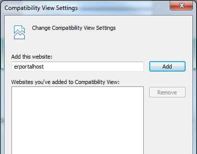 Troubleshooting: erportal Displaying Incorrectly Depending on your particular version of Windows and Internet Explorer, some settings that the Client Configuration tool normally sets do not get