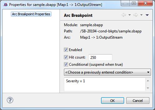 This dialog allows you to limit the suspension of the program at the selected breakpoint.