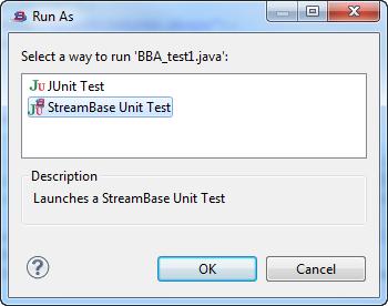18. Studio runs the test file. The test starts StreamBase Server, loads the BestBidsAsks.