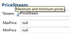 sbapp application shipped with StreamBase in the firstapp sample. The input stream TradesIn is selected as the stream onto which data will be enqueued.