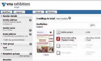Step Send a test mailing Click Test to see what the invitation looks like when your business contacts receive it in