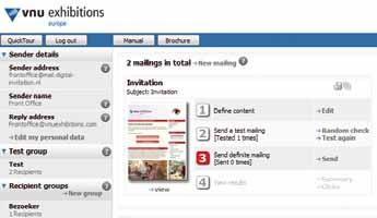 Stap Send definite mailing After approving the test mail, you are now ready to send your Digital Invitation. Click on Send.