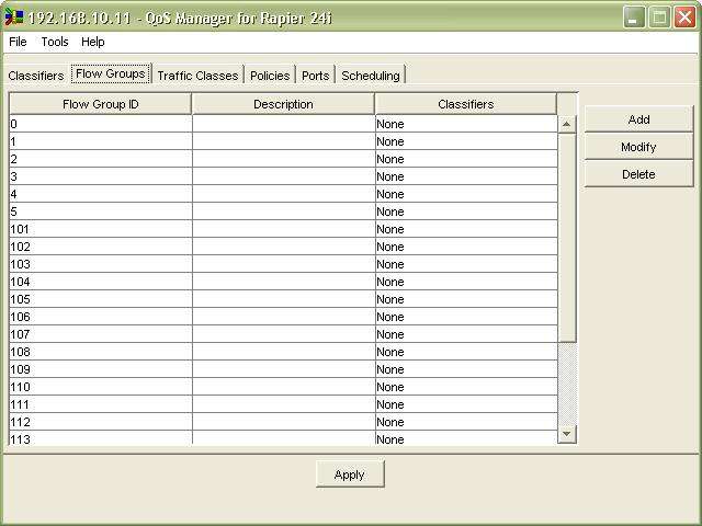 3.2 QoS/CoS Information Window Depending on whether the target host is a QoS-based or a CoS-based device, QoS Manager will