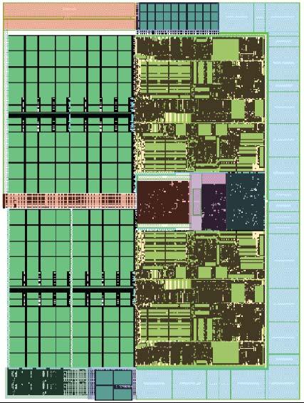 Opteron: 2M L2, 2x64K L1 Implications: When increasing the number of cores, the active area of each
