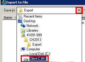 Exporting Files in CHO When running the Church Helpmate Desktop product, whenever you export a CSV file from the Export tab of one of the Output Configurators, the resulting file is automatically