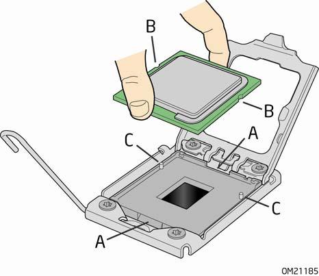 Always replace the processor cover if the processor is removed from the socket. Figure 12. Remove the Processor from the Protective Processor Cover 6.
