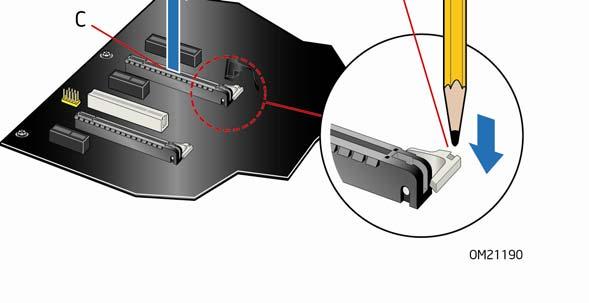 . 2. Remove the screw (Figure 25, A) that secures the card s metal bracket to the chassis back panel. 3.