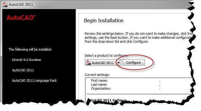 Select Configure option to customize the installation.