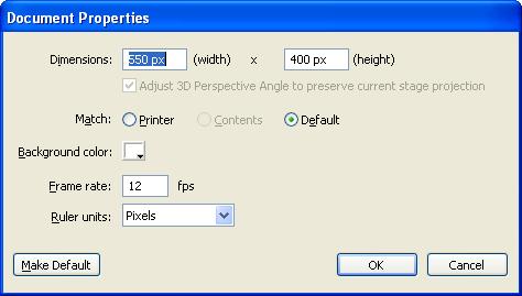 Figure 8 Document Properties Dialog Box 3. Click the Background color control, and then select a color swatch from the palette or enter a color s hexadecimal value in the box (see Figure 9).