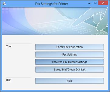 3. Select Fax Settings for Printer.