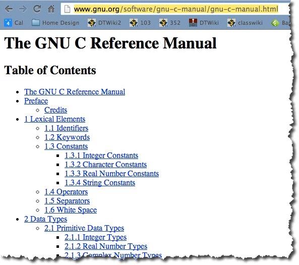 Good Reference on the C Compiler man gcc