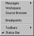 IAR Embedded Workbench IDE reference VIEW MENU With the commands on the View menu you can choose what to display in the IAR Embedded Workbench IDE.