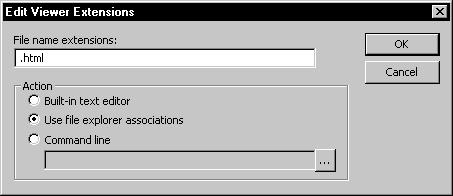 Explorer Default in the Action column means that the default application associated with the specified type in Windows Explorer is used for opening the document type.