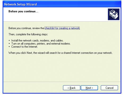Using the Windows XP Network Setup Wizard Go to Start menu > Control Panel >