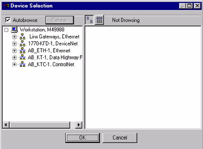 FIELDBUS INTERFACE COMMUNICATIONS GUIDE 2. Click Browse. The Device Selection dialog appears: 3.