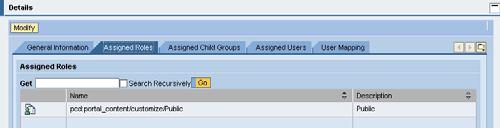 in the Details View Go to tab Assigned Roles and add your created role to the Anonymous Users - group 3.